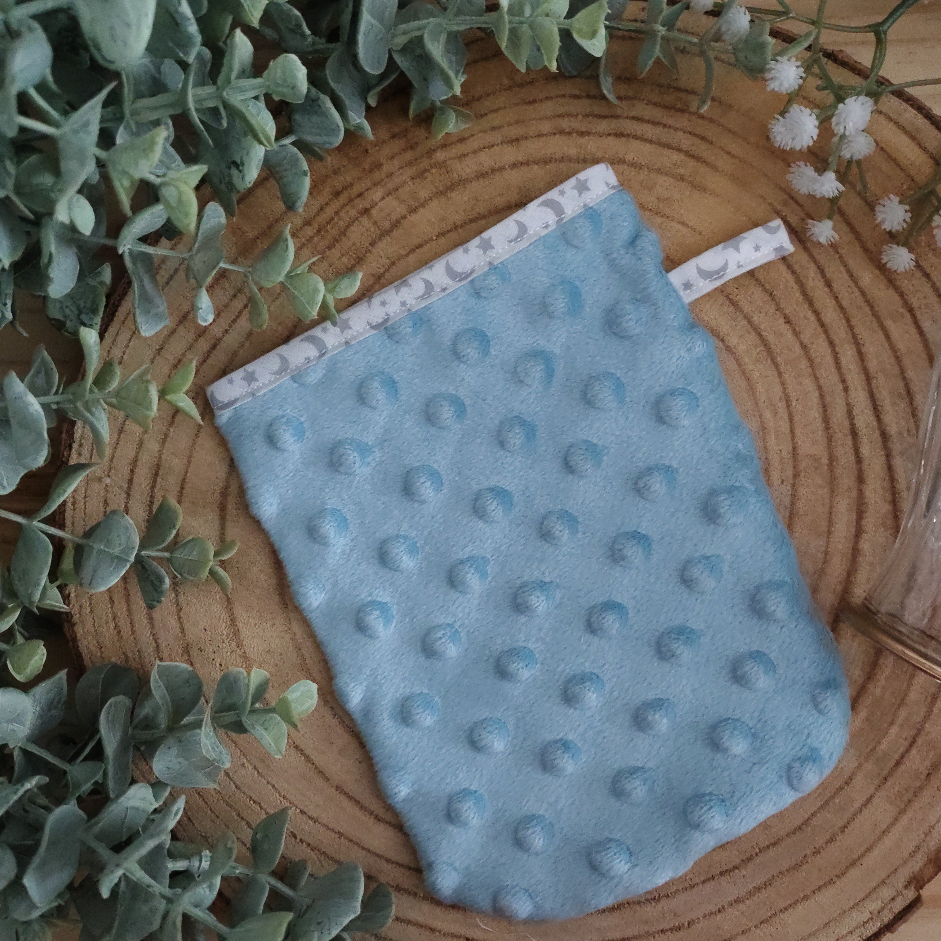 Gant Démaquillant Bleu