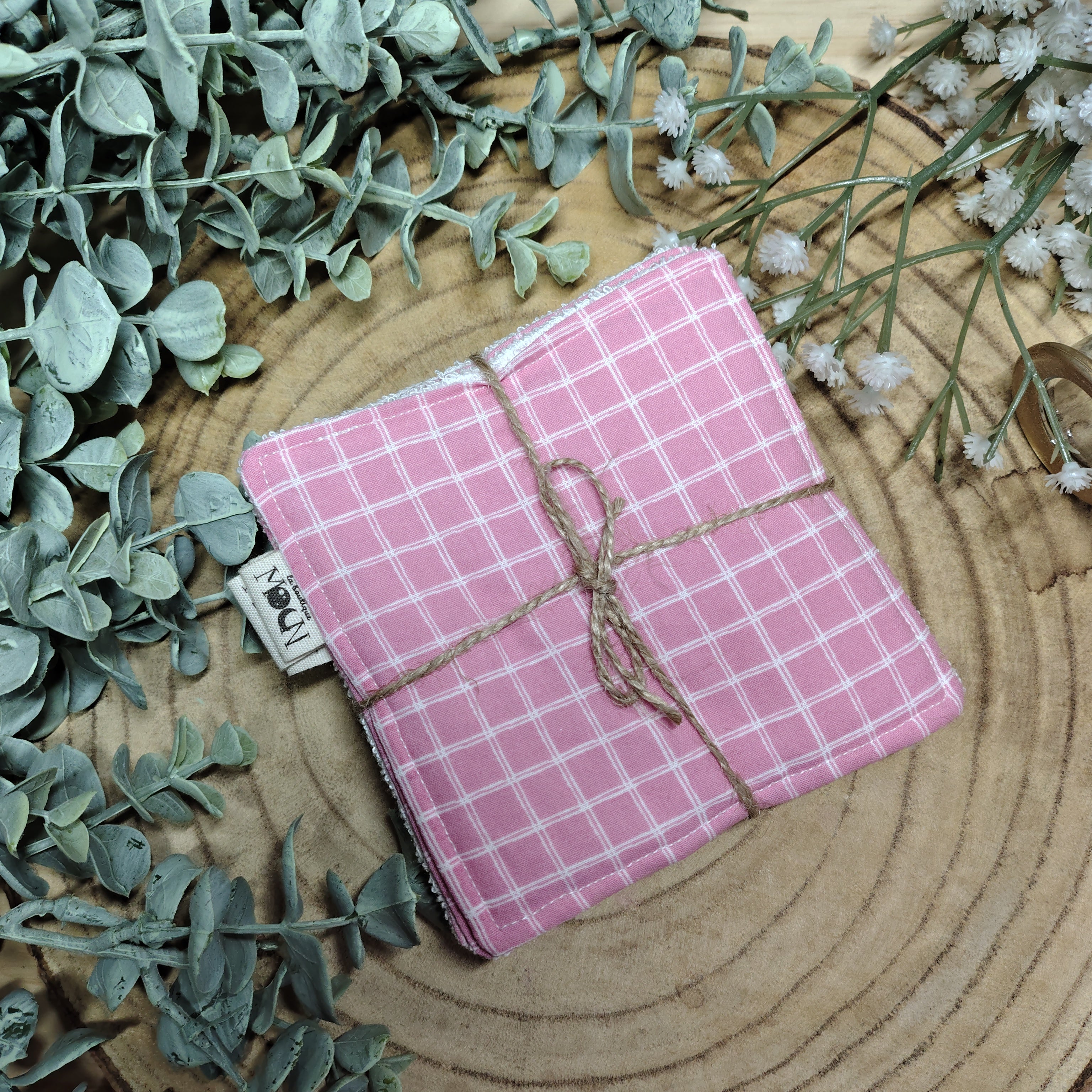 Cotons Carreaux rose